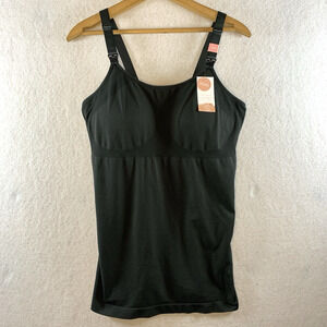 Cacique Women Nursing Cami Sz 18/20 Black Basic Comfort Support Breastfeeding